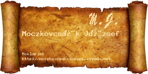 Moczkovcsák József névjegykártya